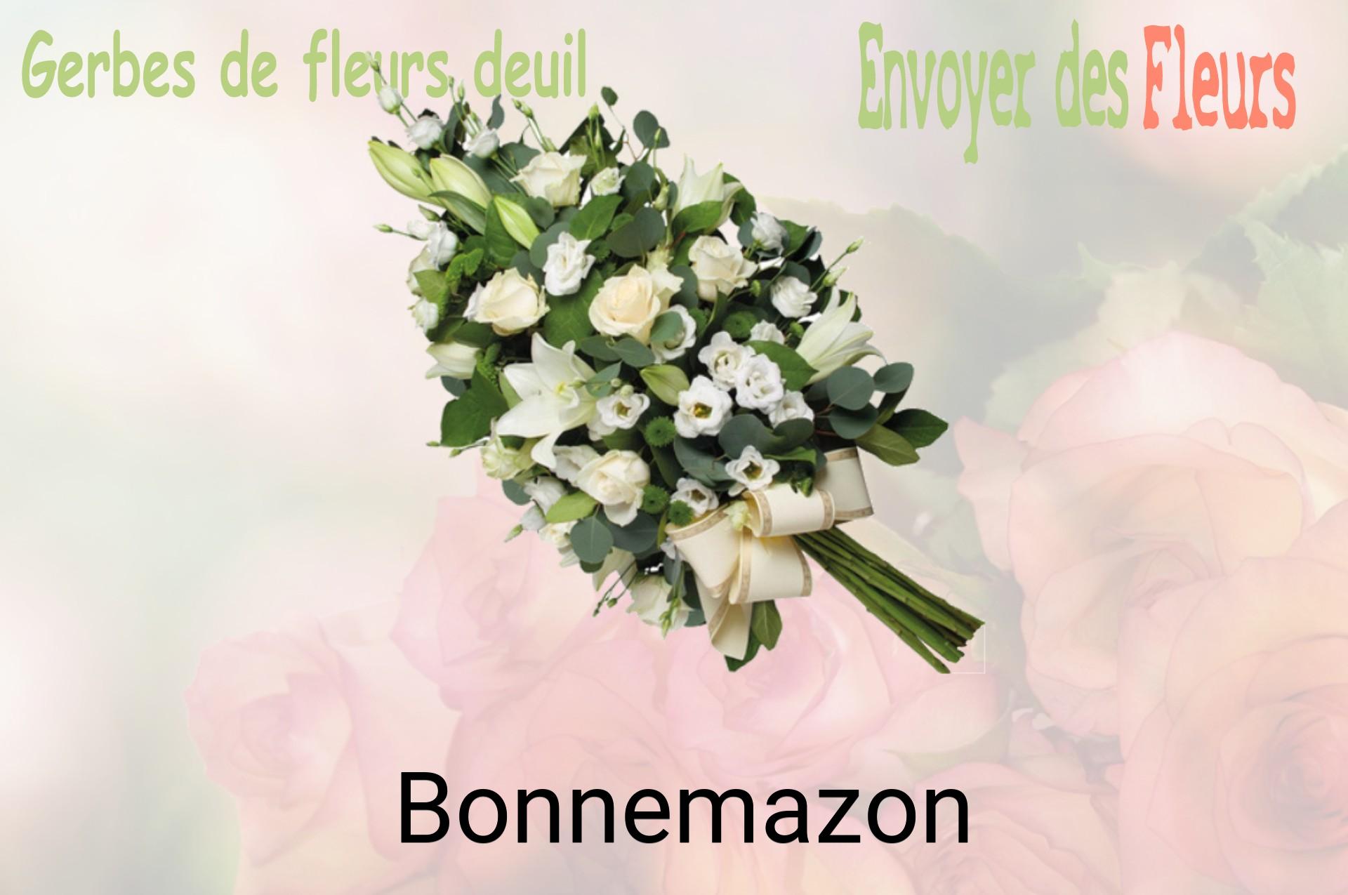 Gerbe de fleurs de deuil livrée à Bonnemazon